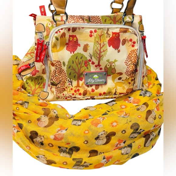 🌺Lilly Bloom Maggie Satchel with Scarf - Picture 3 of 12
